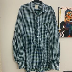 Billy Reid Spring/Summer Blue/Green Plaid Shirt